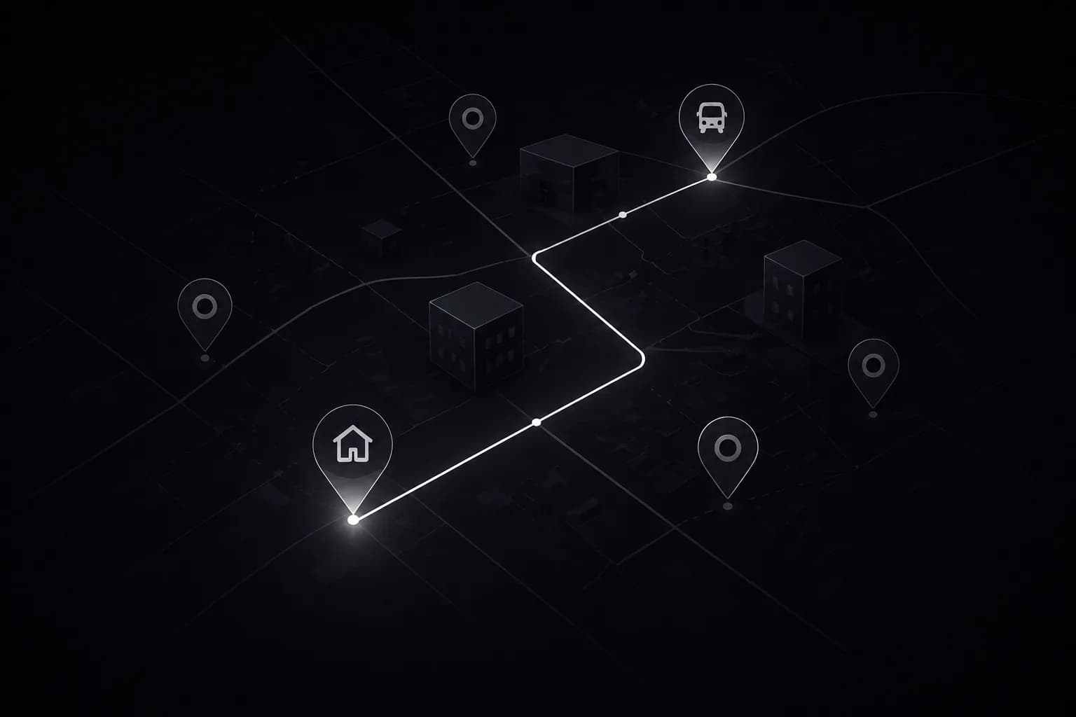 Mapa zakwaterowania pracowników OpenLeadGraph z trasami